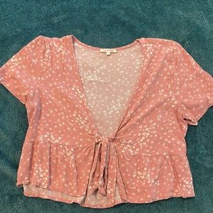 Lottie Moss floral print tie top